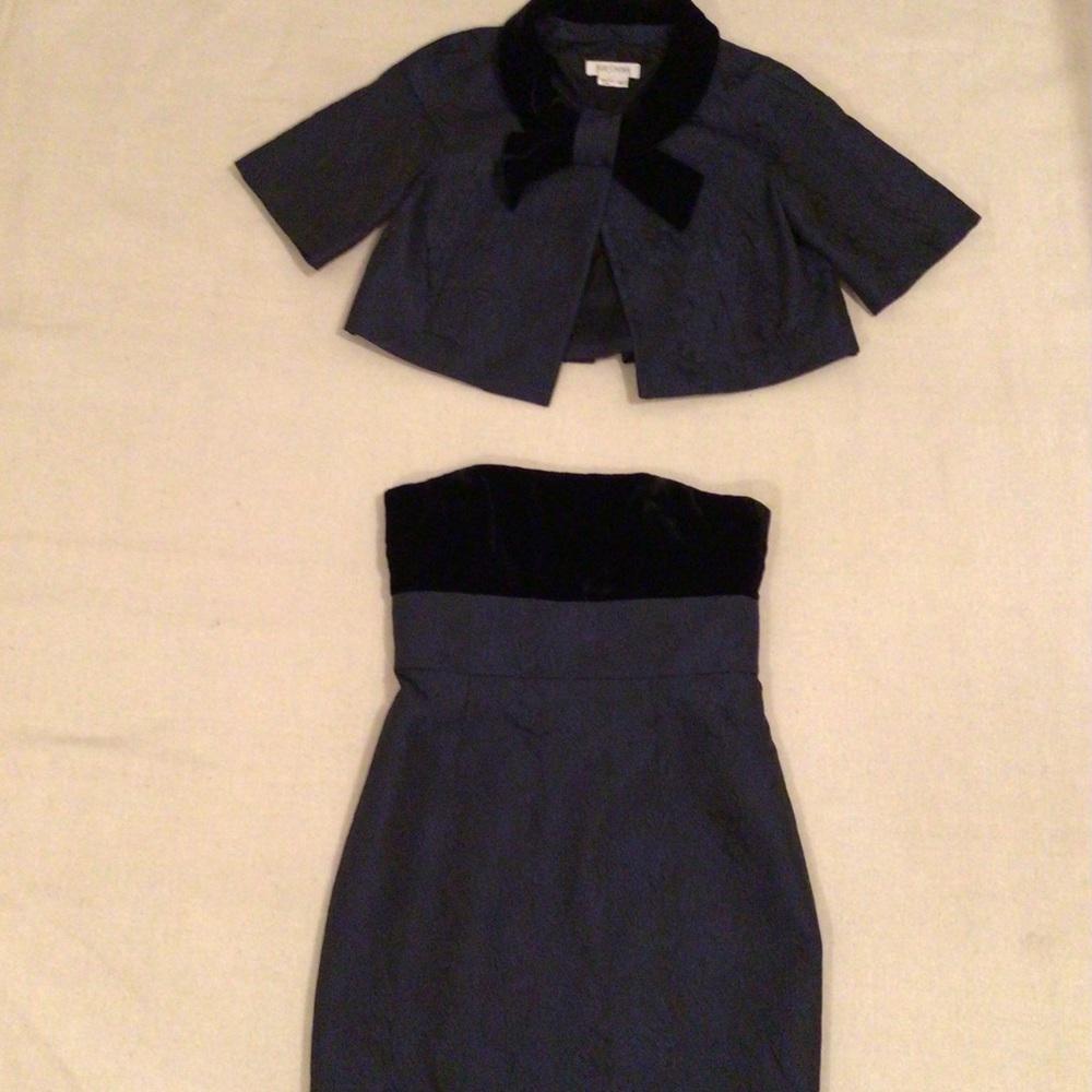 Kay Unger Dress and Jacket Set Brocade and Velvet
